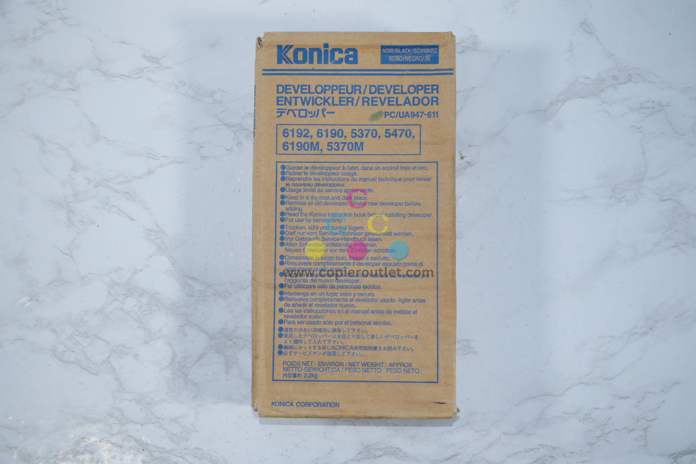 Konica Minolta 947-611 Black Developer For Konica 6192/6190/5370/5470/6190M/5370M