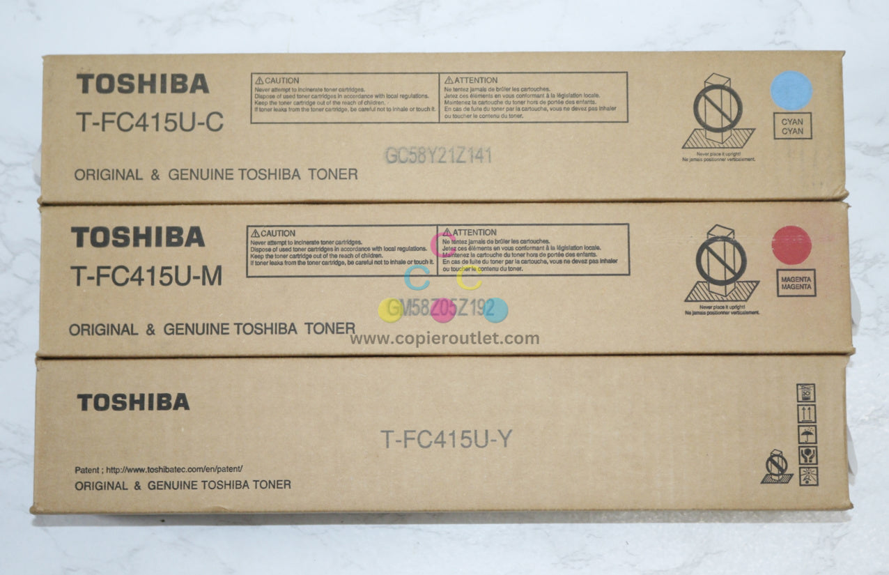 3 OEM Toshiba eStudio 2515AC,3015AC,3515AC,4515AC CMY Toner T-FC415U (Open Magenta)