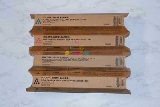 4 OEM Ricoh MP C400,C240,LD140C,C401 CMYK Toner Set 841724,841725,841726,841727