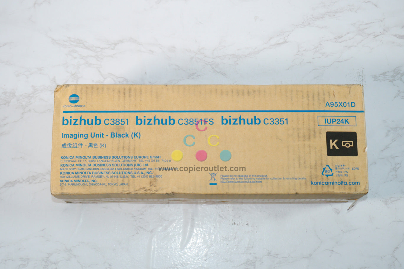 OEM Konica Minolta BizHub C3851/C3851FS Black Imaging Unit IUP24K, IUP-24K/A95X01D