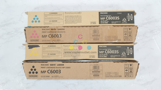 4 New OEM Ricoh MPC6003,C6003S,C4503,C5503,C6004 CMYK Toners 841849,51,66,68