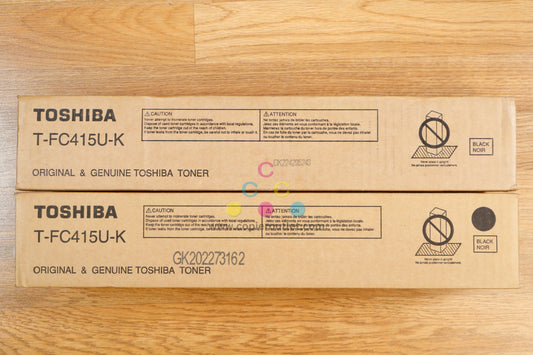 2 Genuine Toshiba T-FC415U Black Toner Carts eSTUDIO 2515AC 3015AC 3515AC 5015AC