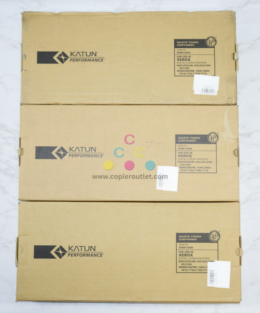 3 Compatible Katun WorkCentre 7655,7665,7675 Waste Toner Container 008R12990