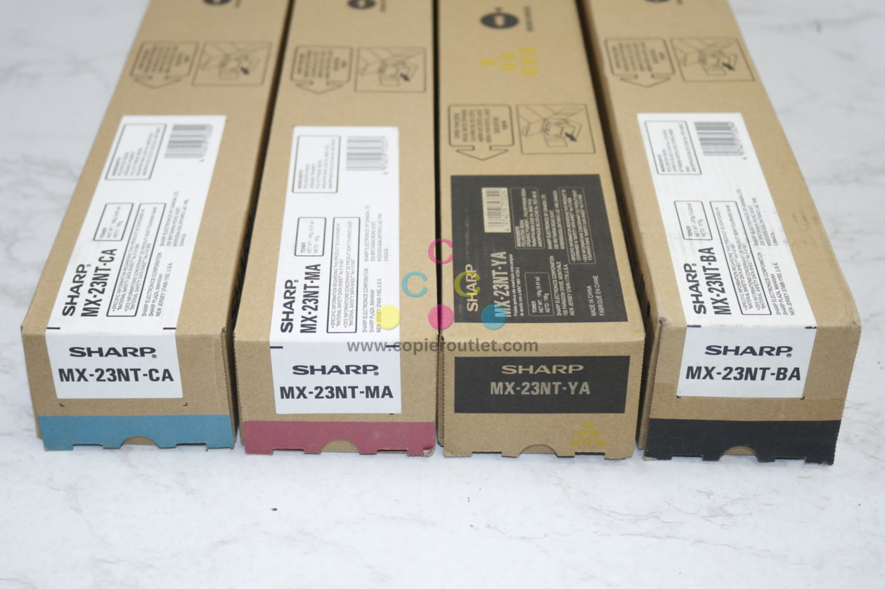 4 OEM Sharp MX-2310U,MX-2616N,MX-3116N CMYK MX-23NT-CA,MA,YA,BA Toners
