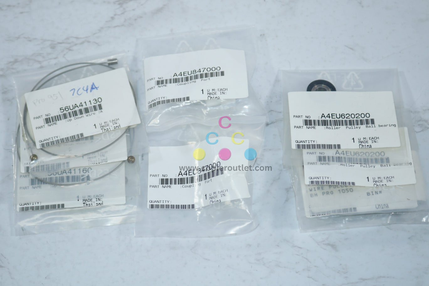 Lot of 9 New OEM Konica Minolta bizhub PRO 951, Miscellaneous Maintenance Parts