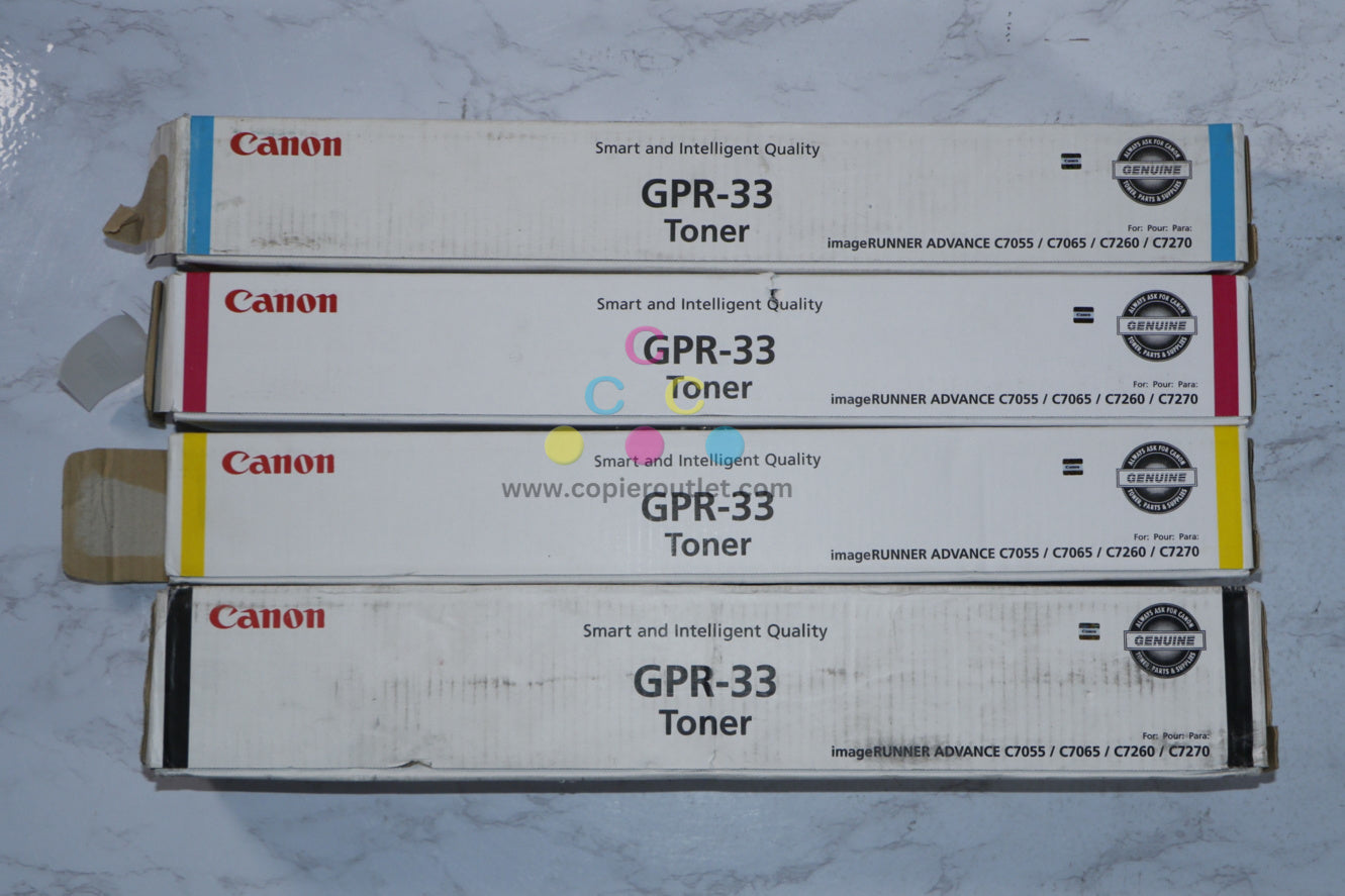 Open OEM Canon imageRUNNER C7055,C7065,C7260,C7270 CMYK GPR-33 Toners