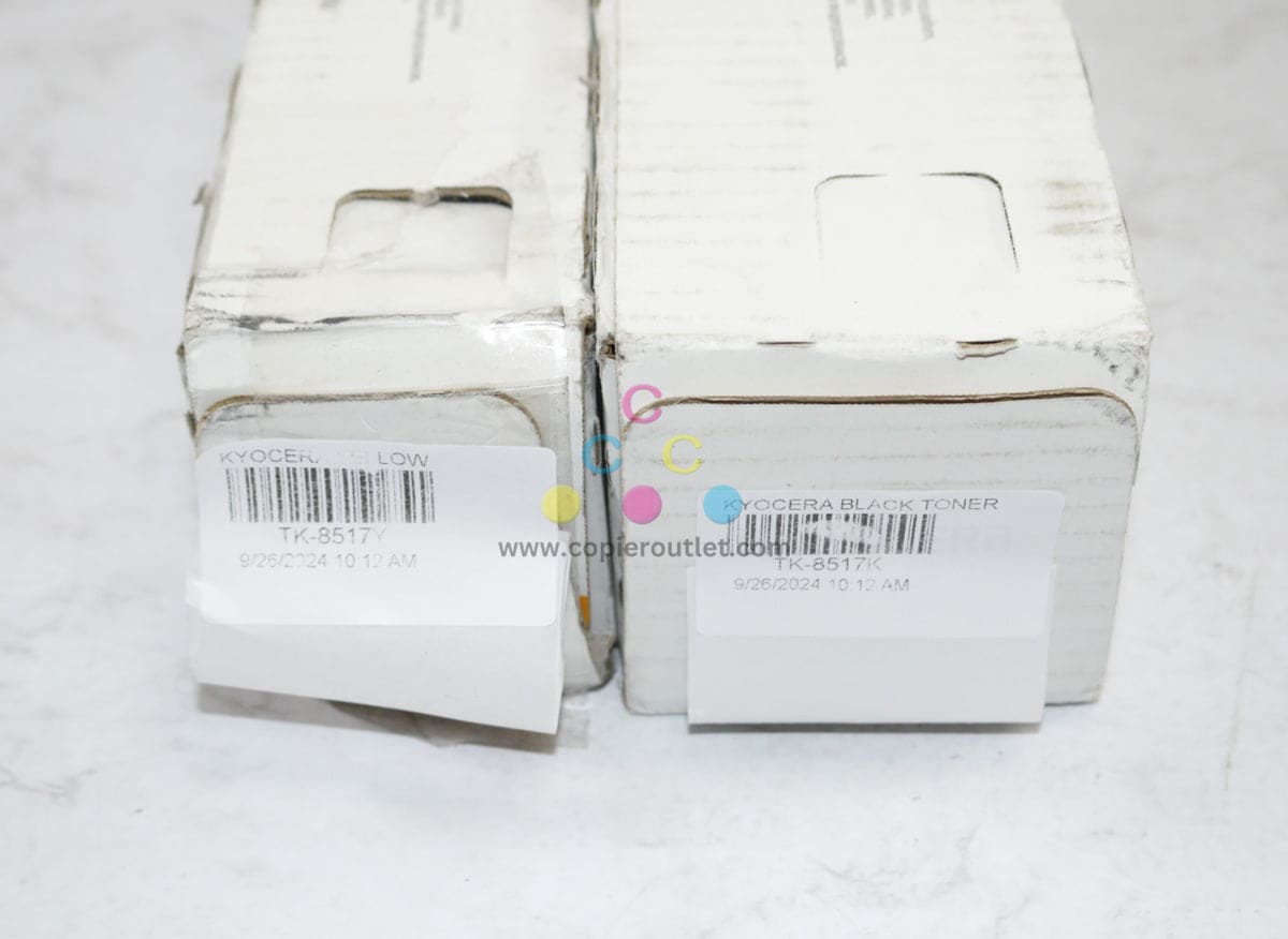 2 Open OEM Kyocera TASKalfa 5052ci,5053ci,6052ci,6053ci Toners TK-8517Y,TK-8517K