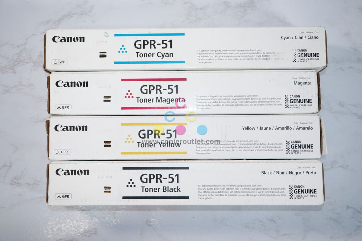 C255 Ink Cosmetic OEM Canon imageRUNNER C250,C255,C350,C355 CMYK Toner Full Set