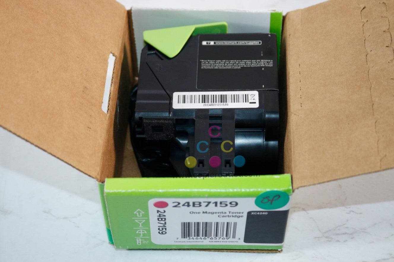 Open Box OEM Lexmark XC4240, Magenta Toner Cartridge 24B7159, Same Day Ship!