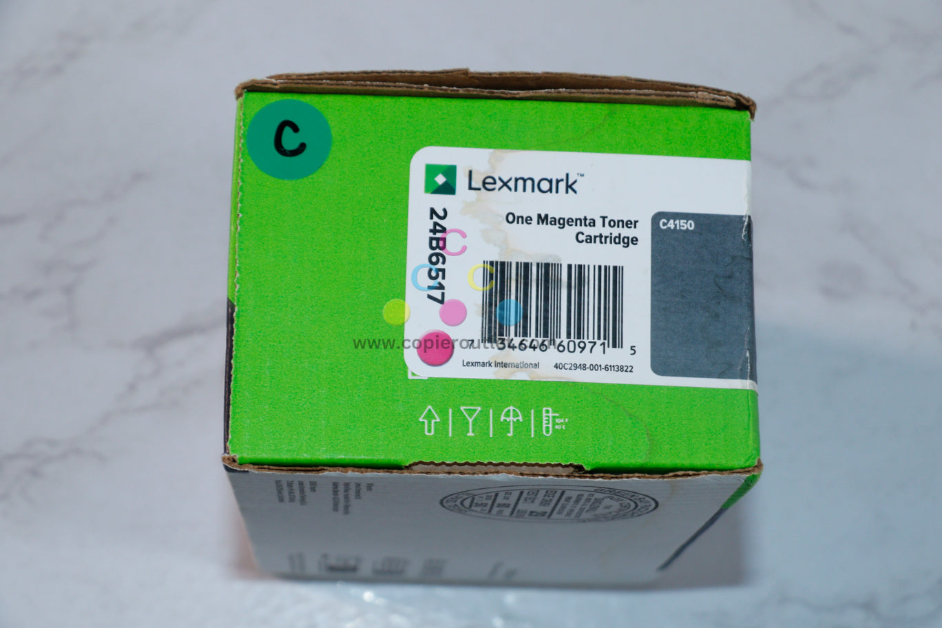 Cosmetic OEM Lexmark C4150 Magenta Toner Cartridge 24B6517 (Water Damaged Box)