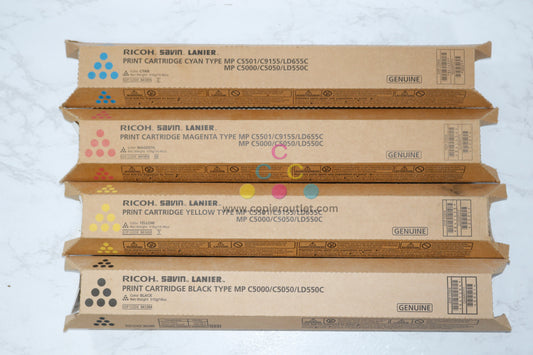 4 OEM Ricoh C5000,C5050,LD550C CMYK Print Cartridges 841284,841453,841454,841455