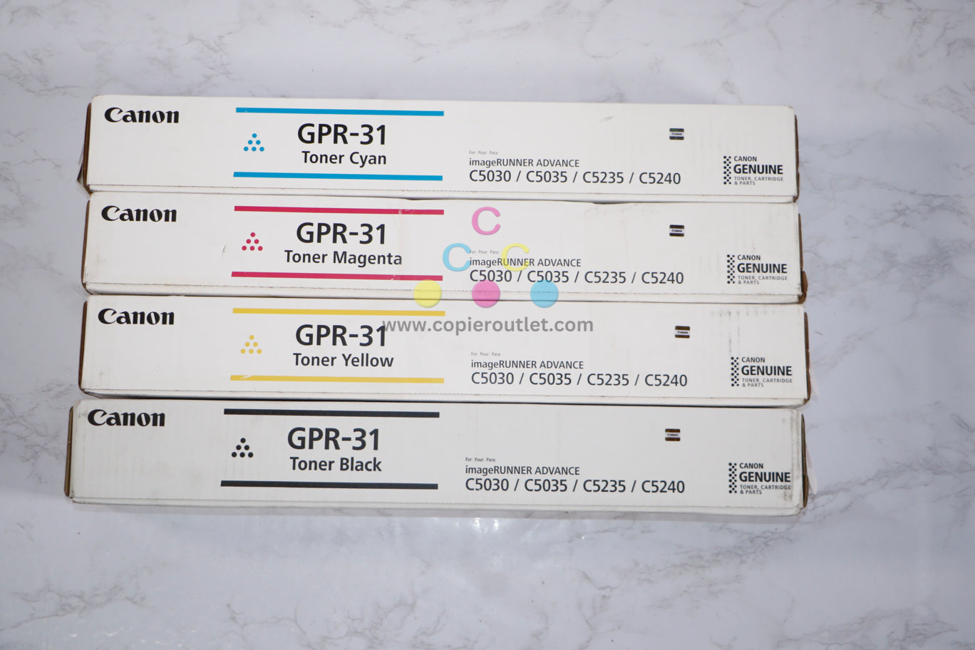 Cosmetic Genuine Canon GPR-31 CMYK Toner Cartridge iR AD C5030/C5035/C5235/C5240