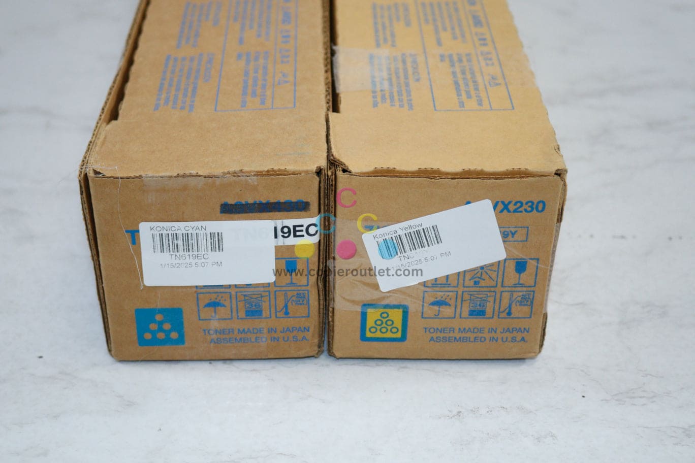 2 OEM Konica AccurioPress C2060,C2070,C3080,C4070 TN619EC, TN619Y Toners