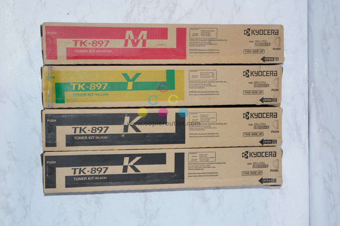 OEM Kyocera FS-C8520MFP,FS-C8525MFP,TASKalfa205c,255c TK-897 MYKK Toner Set