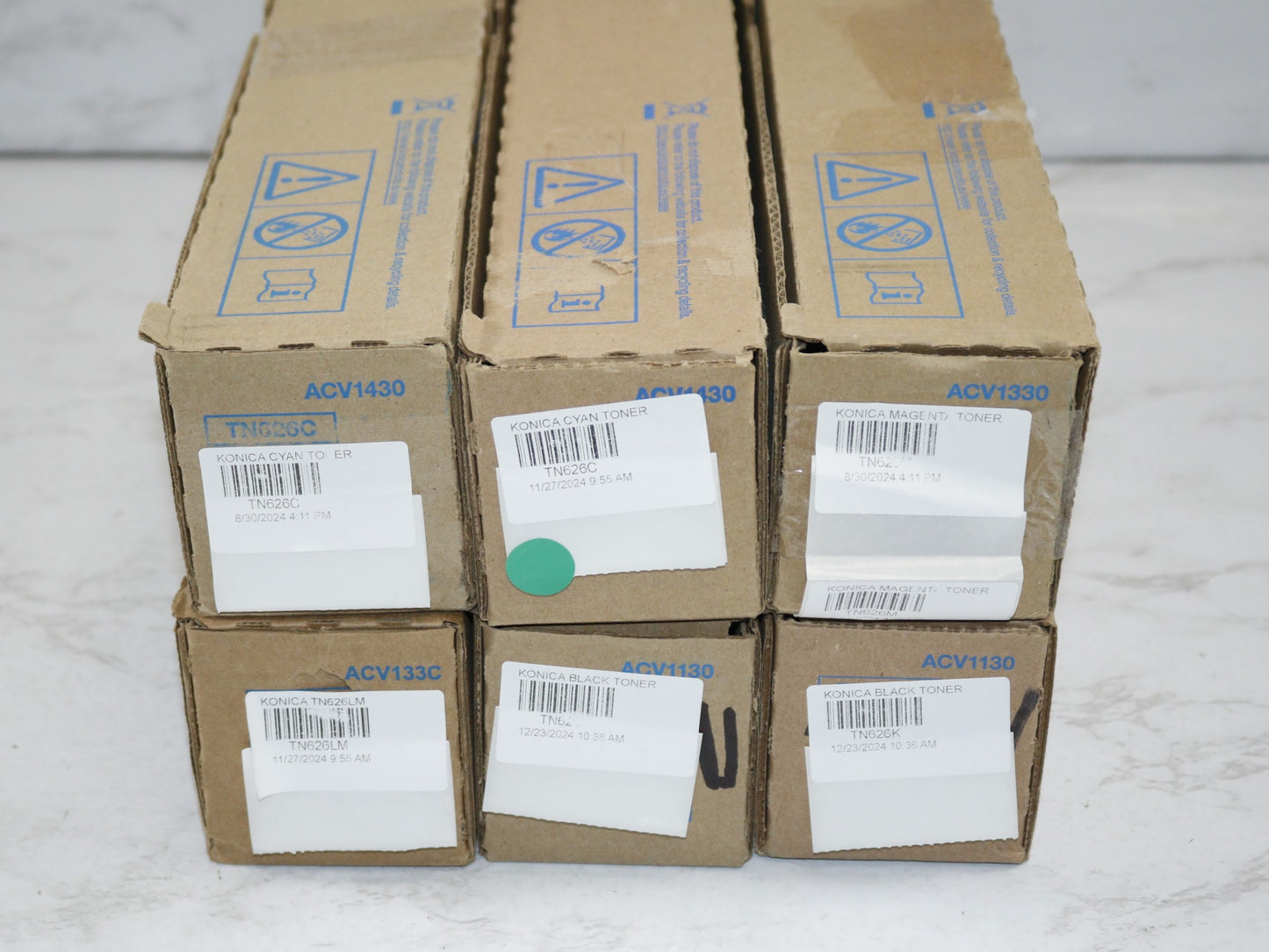 6 OEM Konica Bizhub C250i,C300i,C360i,C450i,C550i,C650i TN626 CCMMKK Toners