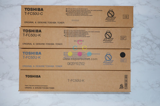 4 OEM Toshiba eSTUDIO2555C,3055C,3555C,4555C CKKK Toners T-FC50U-C,T-FC50U-K