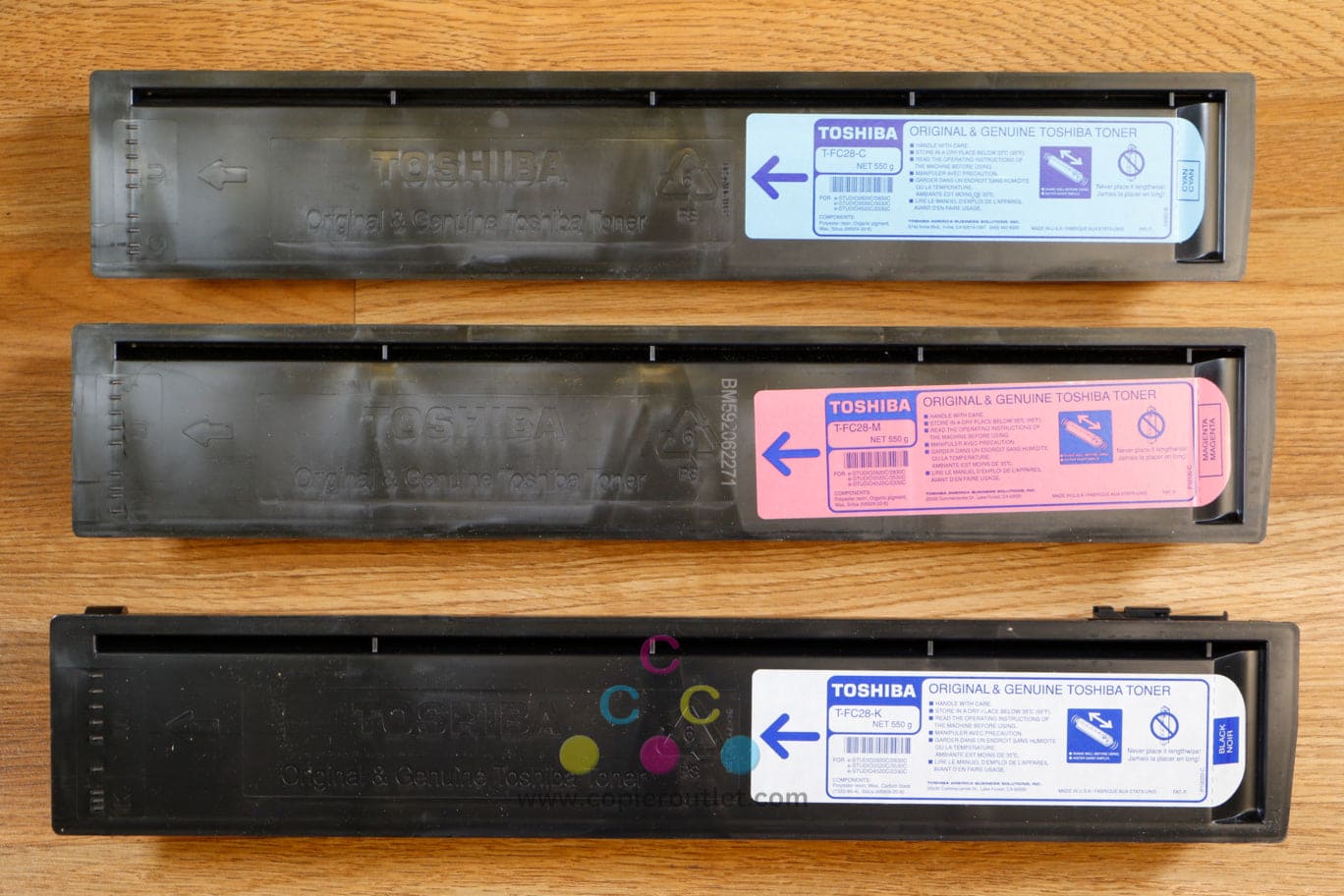 No Seal Genuine Toshiba T-FC28 CMK Toner Carts eSTUDIO 2330C 2820C 3530C 4520C !