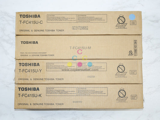 Genuine Toshiba T-FC415U CMYK Toner Cartridge eSTUDIO2515AC,5015AC Same Day Ship