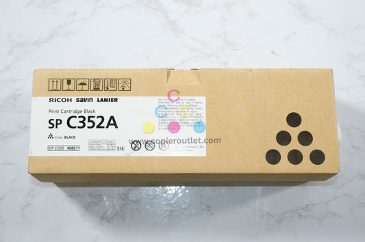 New OEM Ricoh SP C352DN, SP C352A Black Toner Cartridge 408211 / M911-64