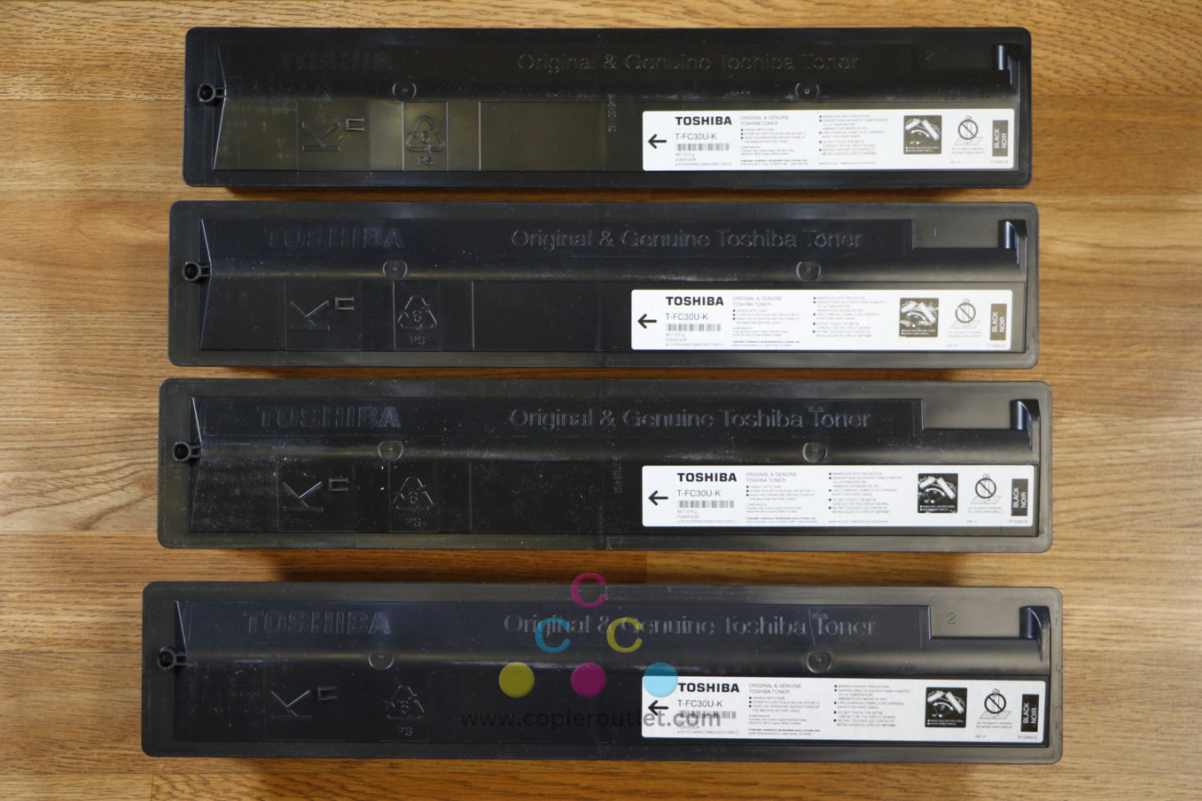 4 Open Toshiba T-FC30U Black Toner Cartridges e-STUDIO 2050C 2051C 2550C 2551C !