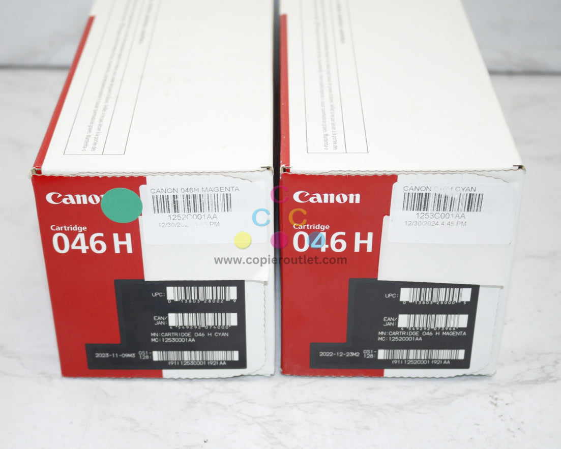 2 OEM Canon LBP650C,MF730C,MF735Cdw 046H CM Toners 1253C001AA,1252C001AA