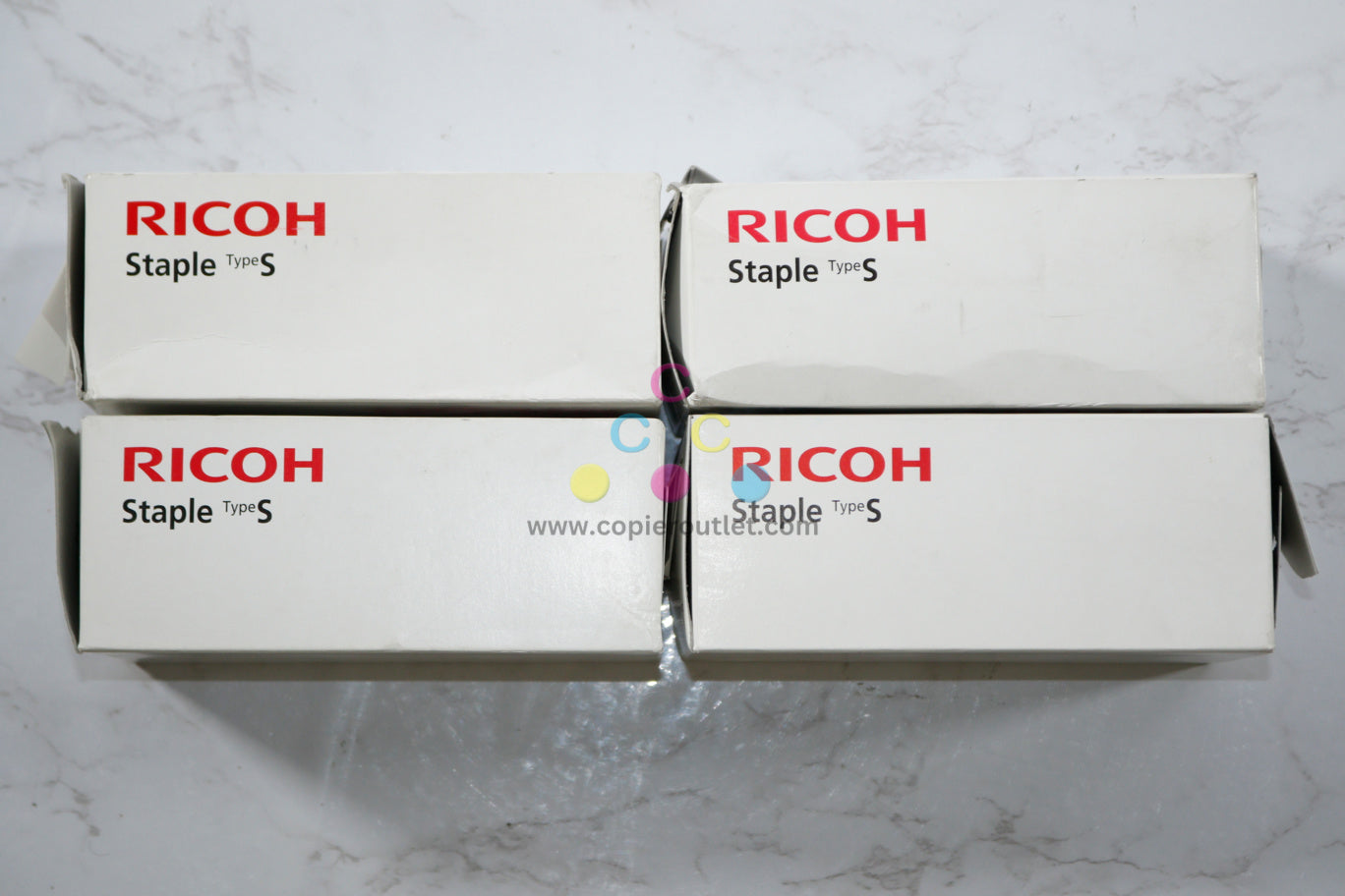4 New OEM Ricoh SR3000, SR3100, Type S Staple Cartridges, 412874, N0.581R-AM