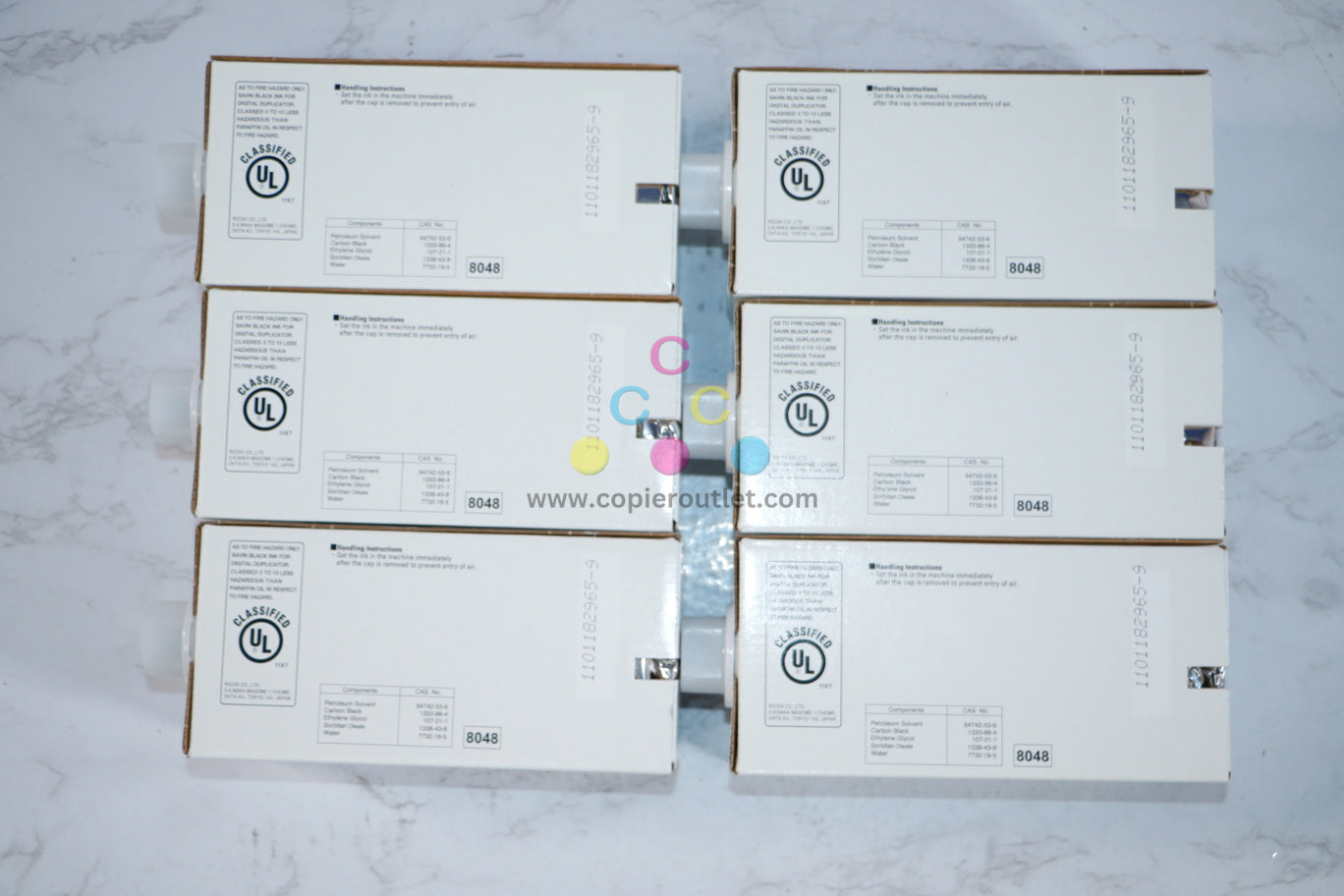 6 New OEM Savin 3350DNP,3360DNP Type 3360,  817157 (Product Code 4570) Black inks