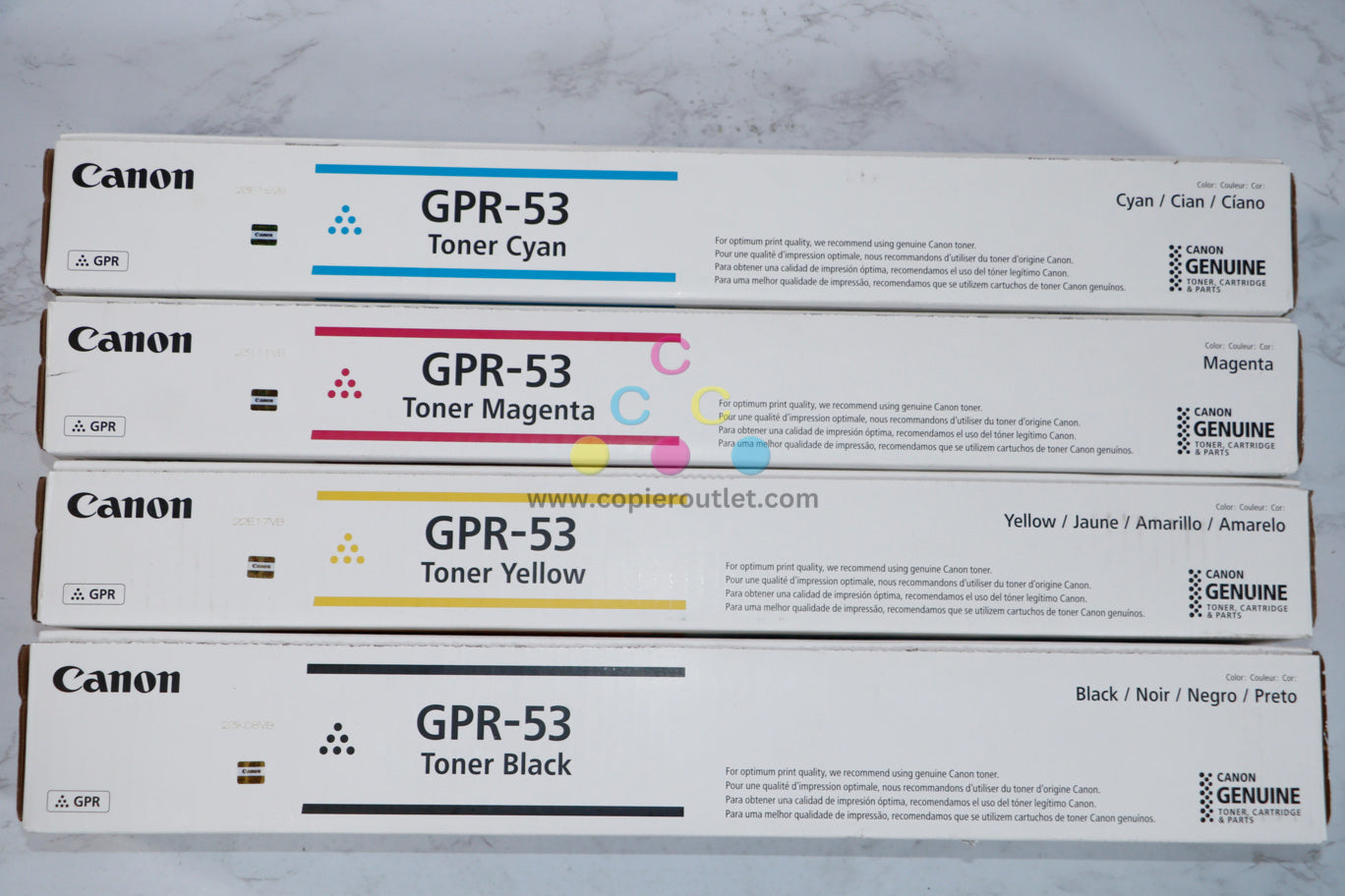 OEM Canon imageRUNNER C3325, C3330, C3525, C3530, C3725 GPR-53CMYK Toner Set