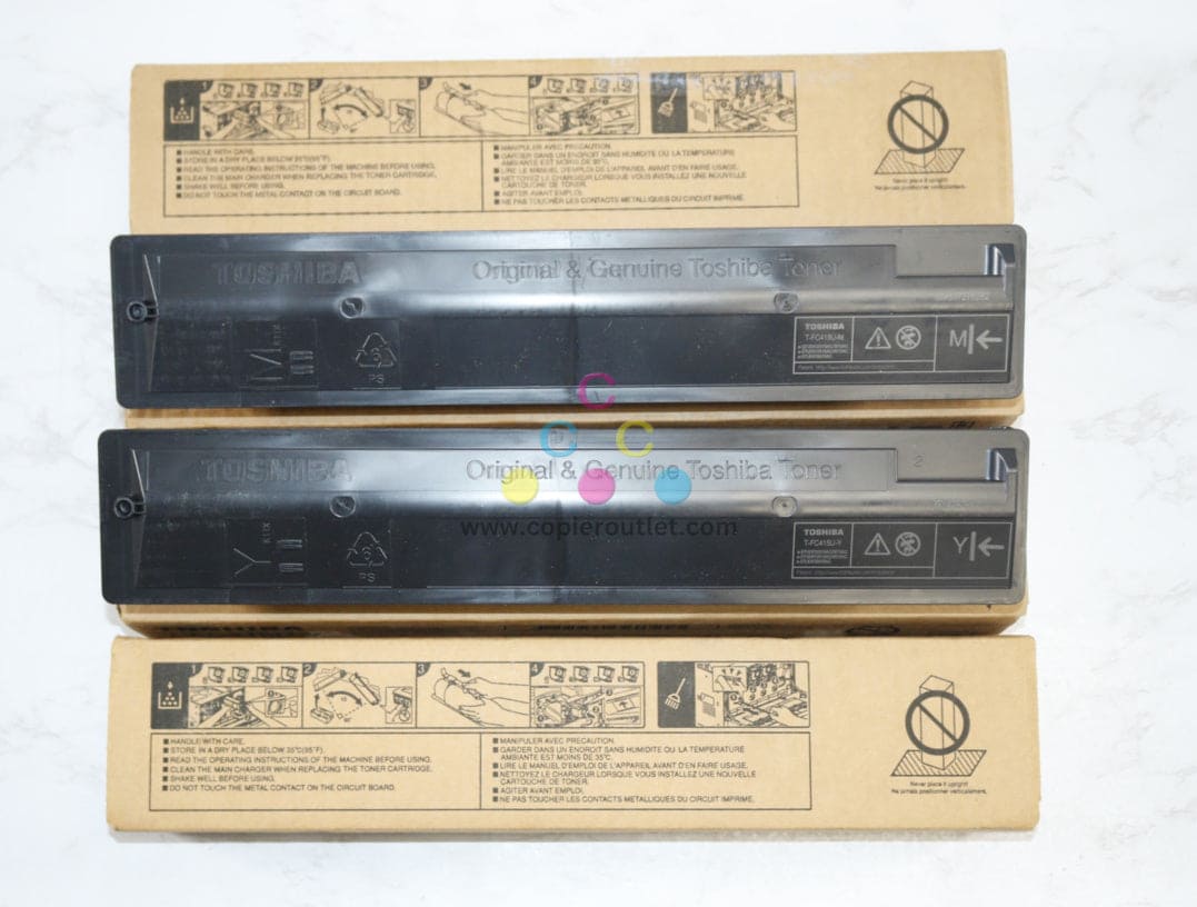 4 OEM Toshiba eSTUDIO2515AC,5015AC T-FC415U CMYK Toners (Open Mag & Yellow)