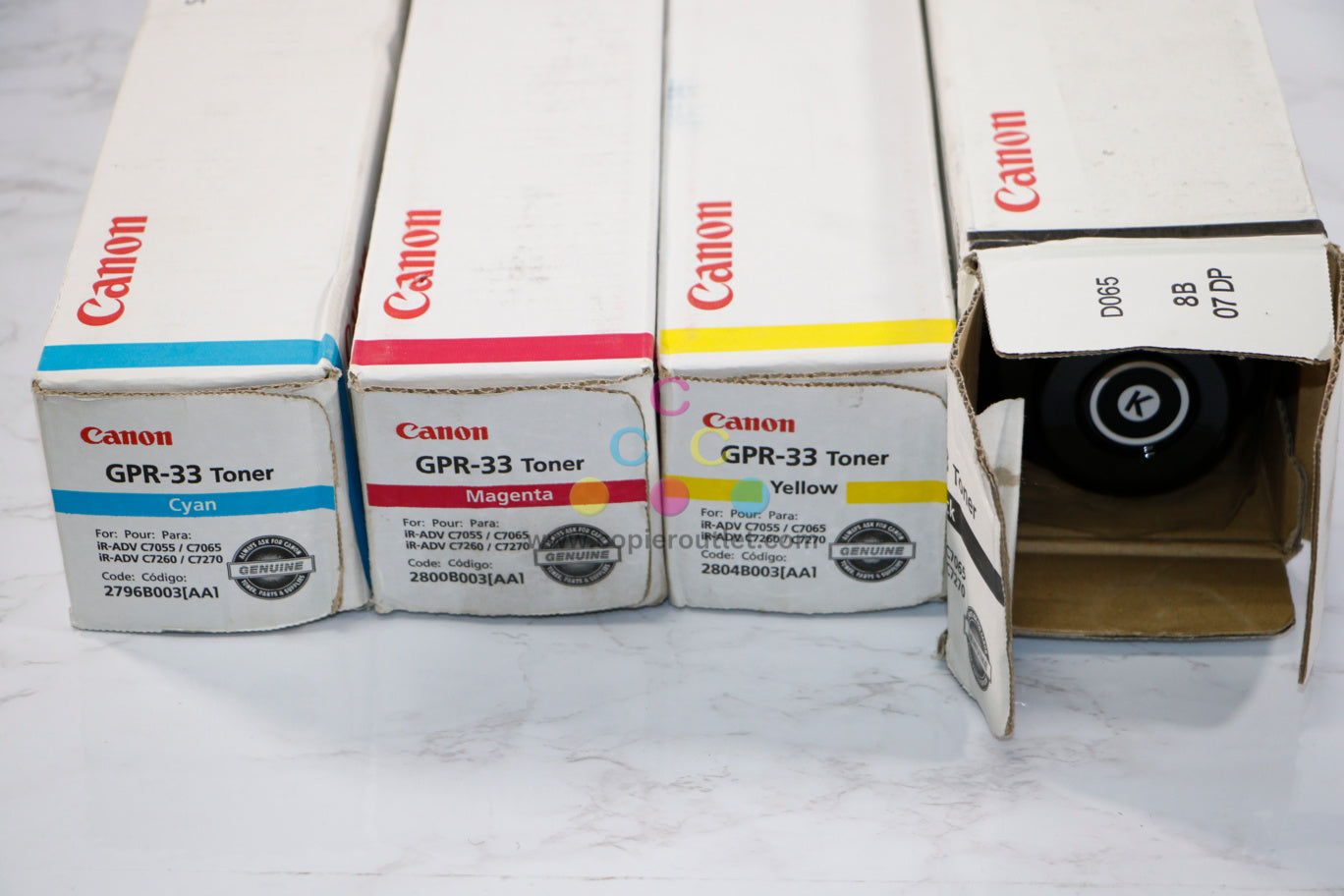OEM Canon imageRUNNER ADVANCE C7055,C7065,C7260,C7270 GPR-33CMYK Toner Set