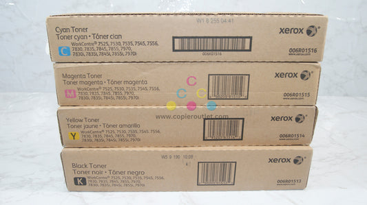 OEM Xerox WC7525,7545,7830,7855i,7970,C8030 CMYK Set 006R01513,14,15,16