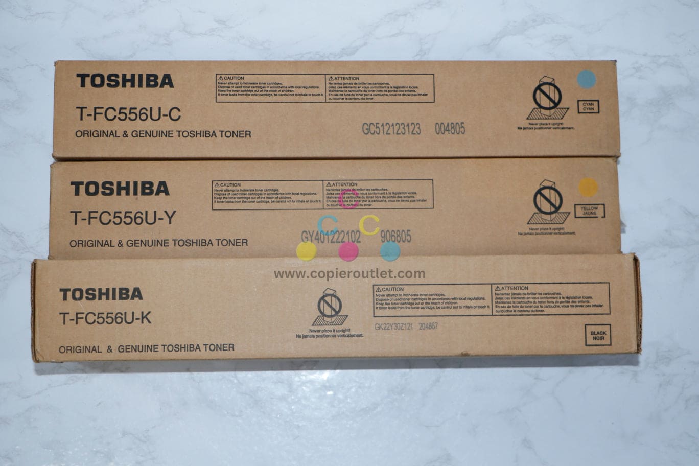 Toshiba T-FC556U CYK Toner Cartridges eSTUDIO 5506AC/7506ACT Same Day Shipping!