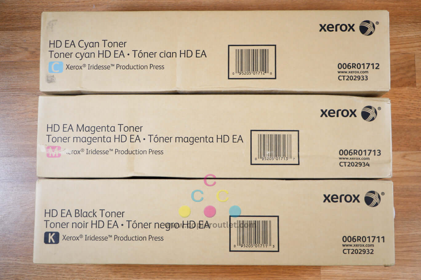 Genuine Xerox 006R01711-13 CMK HD EA Toner Cartridges Iridesse Production Press!