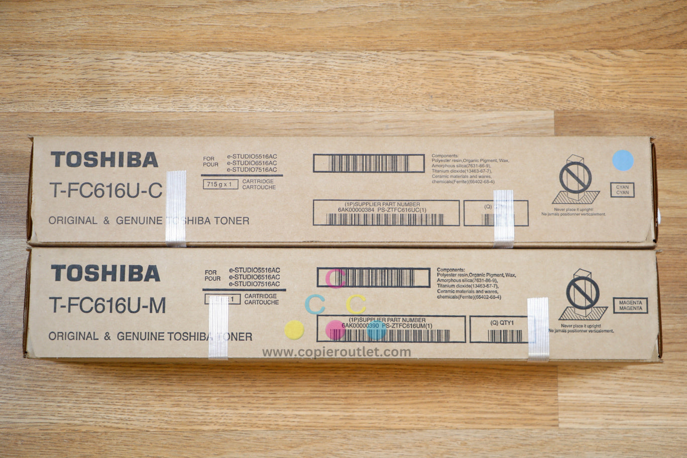 Toshiba T-FC616U Cyan & Magenta Toner Cartridges e-STUDIO 5516AC 6516AC 7516AC !