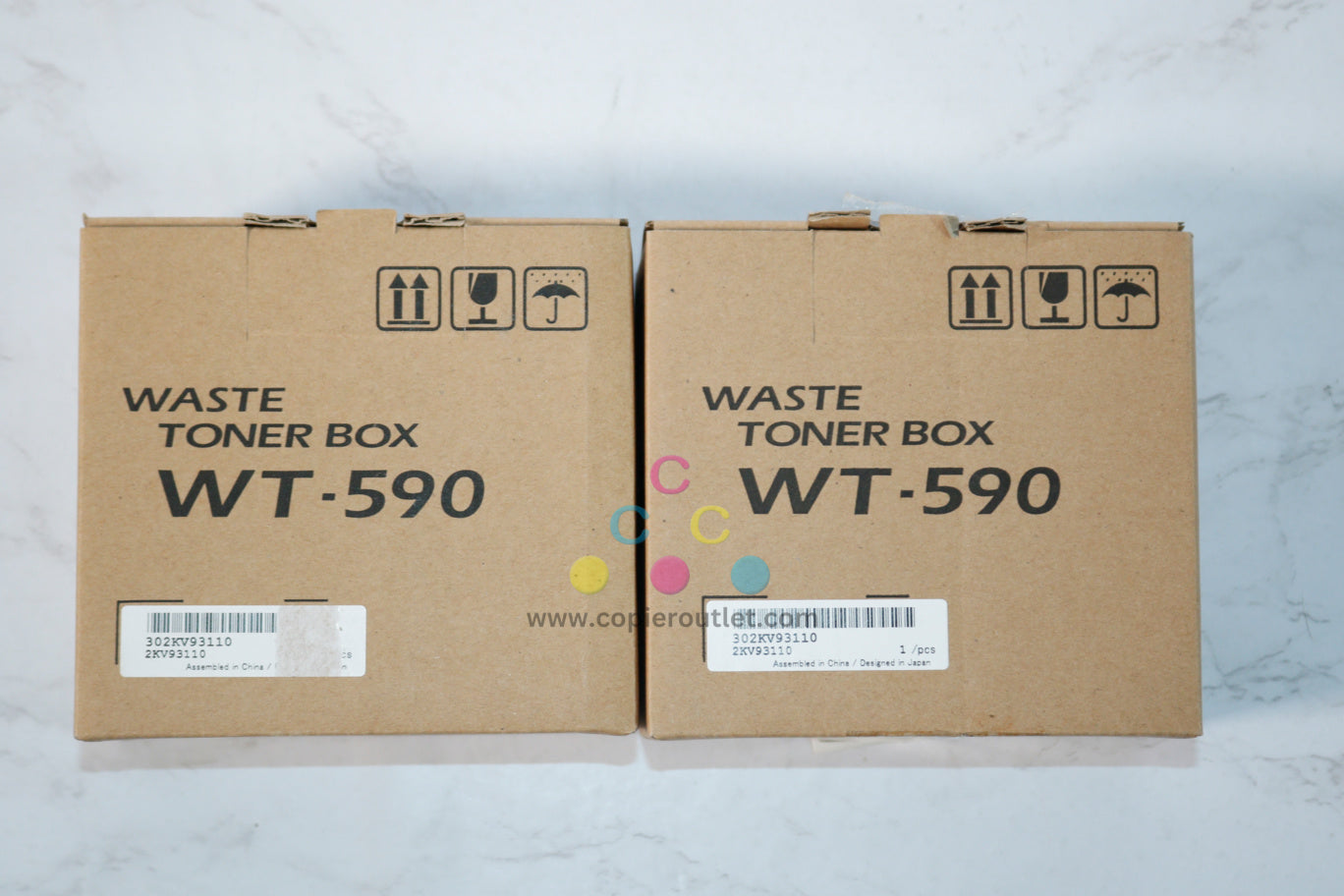 2 OEM Kyocera ECOSYS P6021cdn Waste Toner Boxes WT-590,WT590(302KV93110)