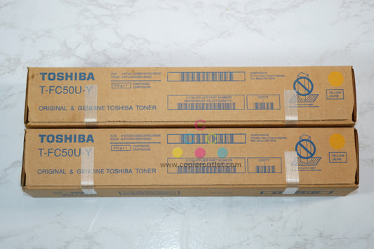 2 New OEM Toshiba eSTUDIO 2555C/3055C Yellow Toner Cartridges T-FC50U-Y(TFC50UY)