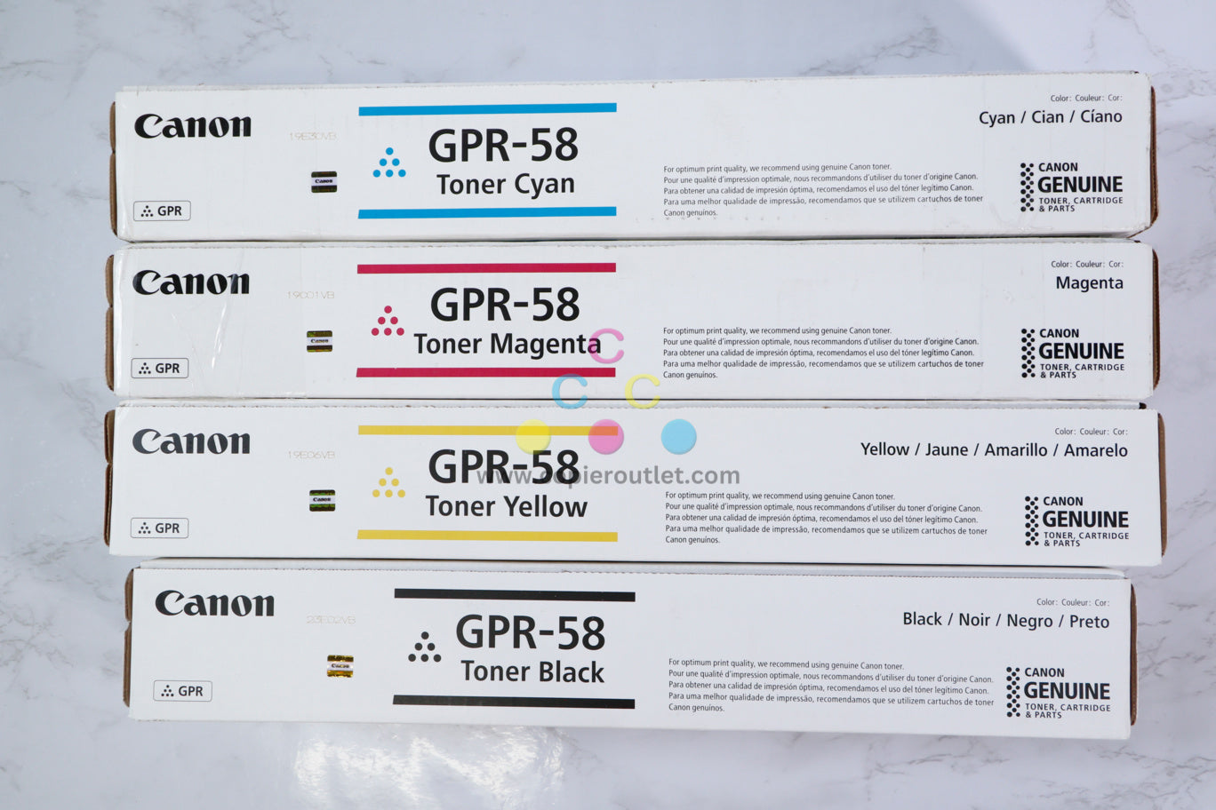 Canon GPR-58 CMYK Toner Cartridges imageRUNNER ADVANCE C256/C257/C356/C357