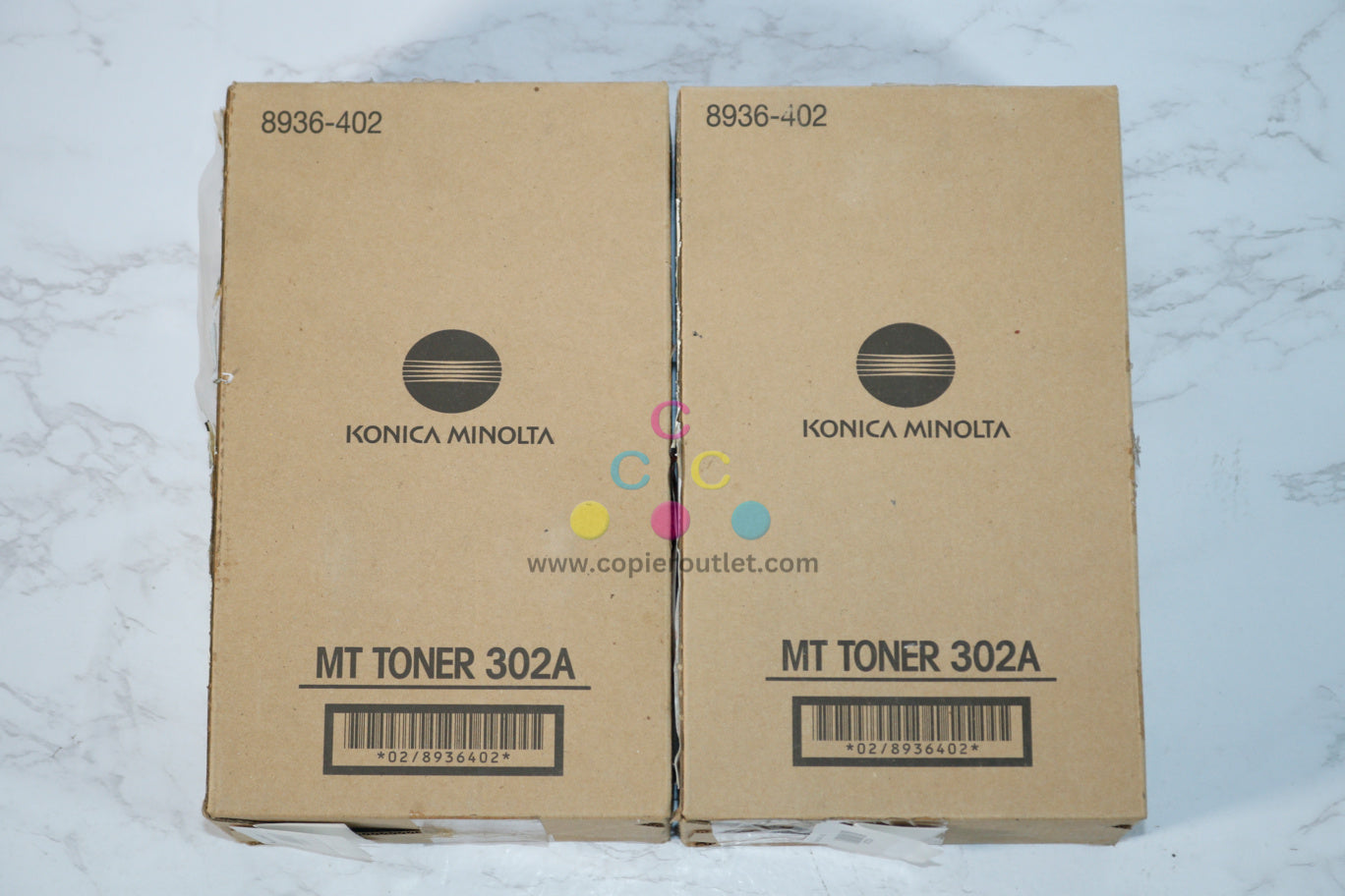 2 OEM Konica Minolta DI200,250,251 Black MT Toners 302A, 8936-402 (4 Bottles in Total)