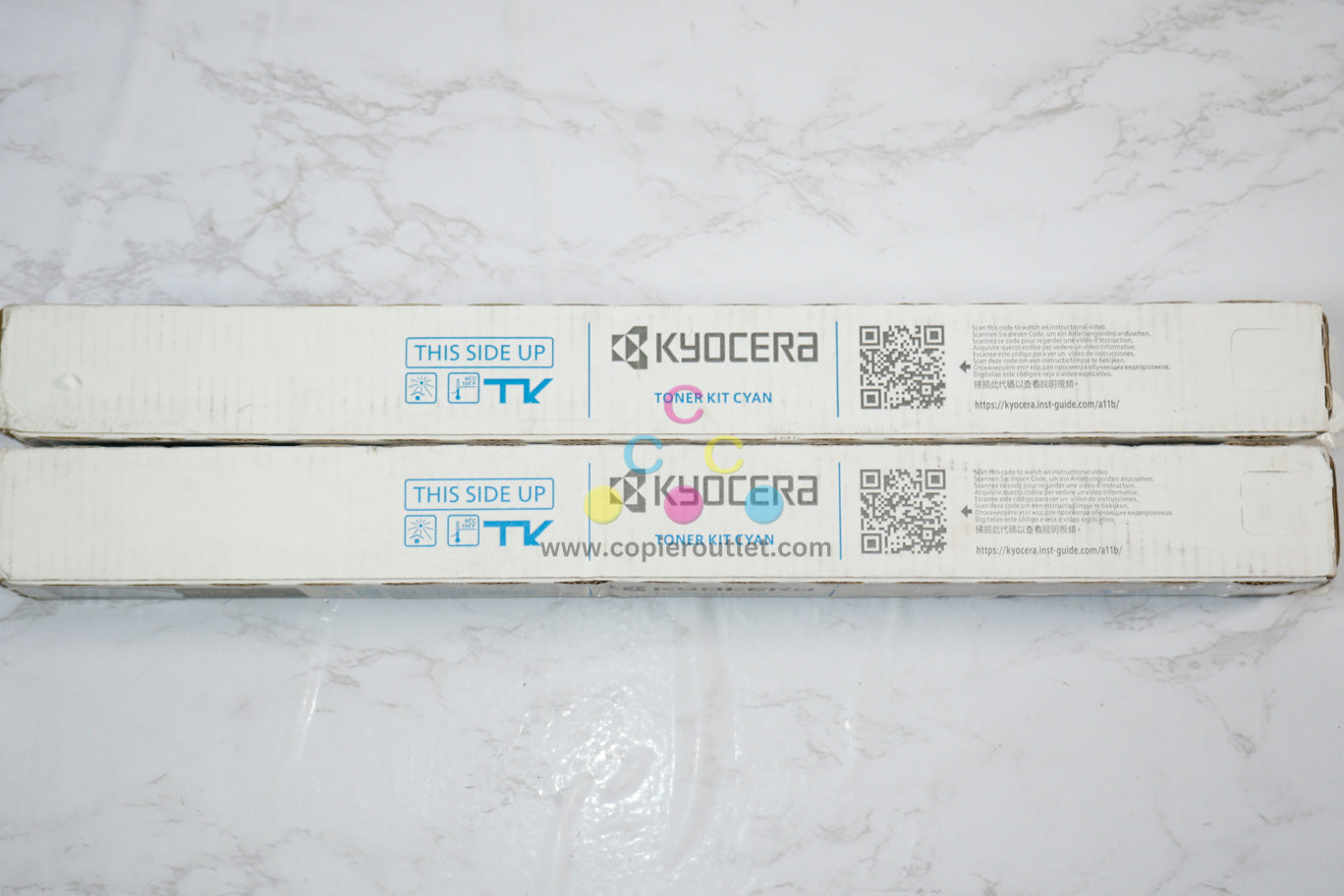 2 OEM Kyocera TASKalfa 3554ci Cyan Toner Cartridges TK-8377C, TK8377C