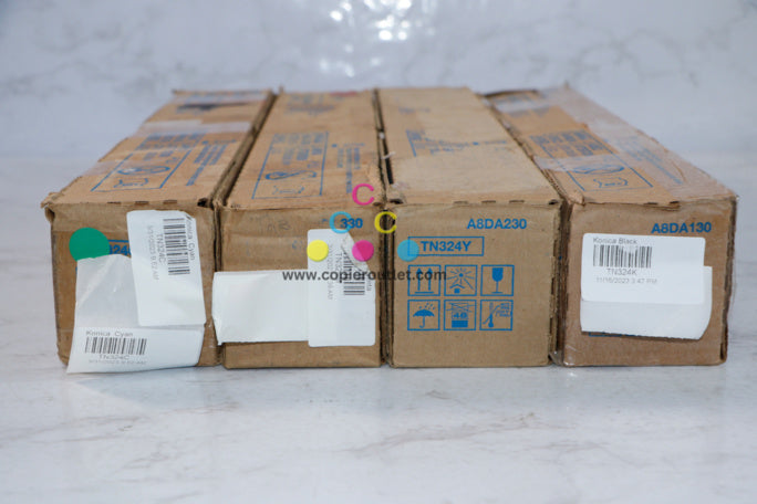 Cosmetic Genuine Konica Minolta Bizhub C258,C308,C368 TN324 CMYK Toner Cartridges