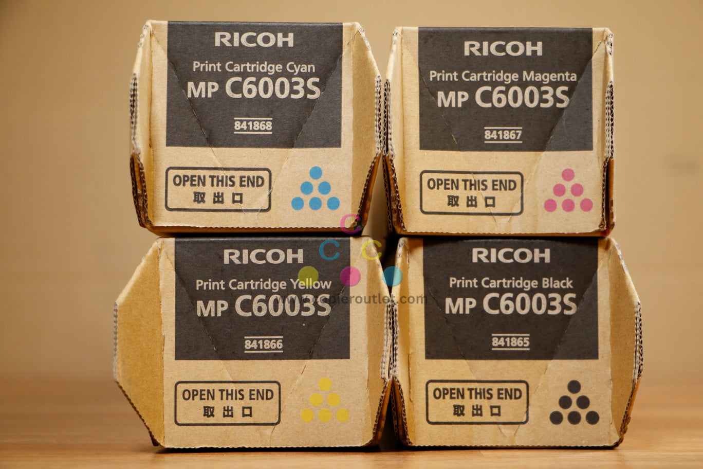 4 NEW OEM Ricoh MPC6003S MPC4503 MPC5503 CMYK Toners 841865,66,67,68