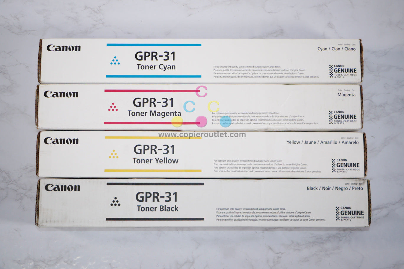 Cosmetic Genuine Canon GPR-31 CMYK Toner Cartridge iR AD C5030/C5035/C5235/C5240