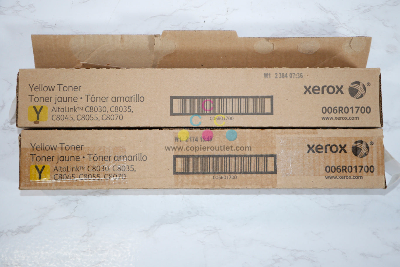 2 Open OEM Xerox Altalink C8030,C8035,C8045,C8055,C8070 Yellow Toners 006R01700