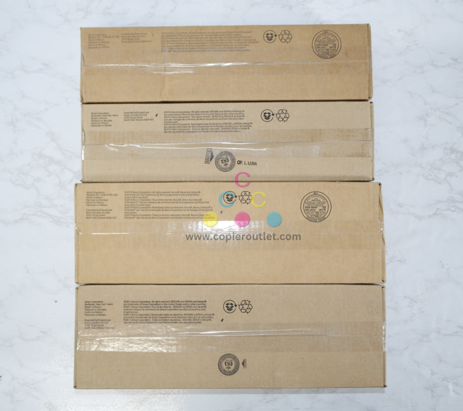 4 OEM Xerox Color 550,560,570,C60 Black & Color Drum Cartridges 013R00663,13R00664