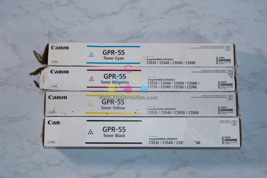 4 Cosmetic OEM Canon iR-ADV C5535,C5540,C5550,C5560 GPR-55 CMYK Toners