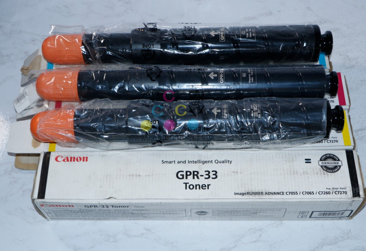 Open OEM Canon imageRUNNER C7055,C7065,C7260,C7270 CMYK GPR-33 Toners