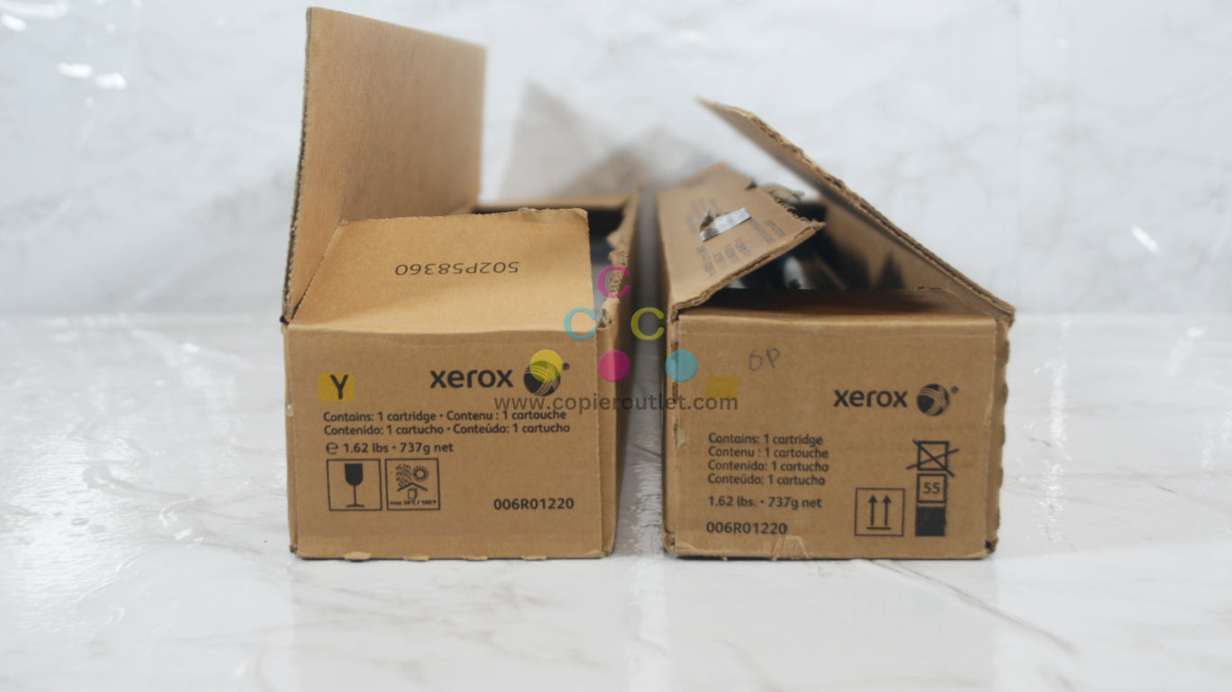 2 Open OEM Xerox DC 240,250,260,252,WC 7655,7755,7765 Yellow Toners 006R01220