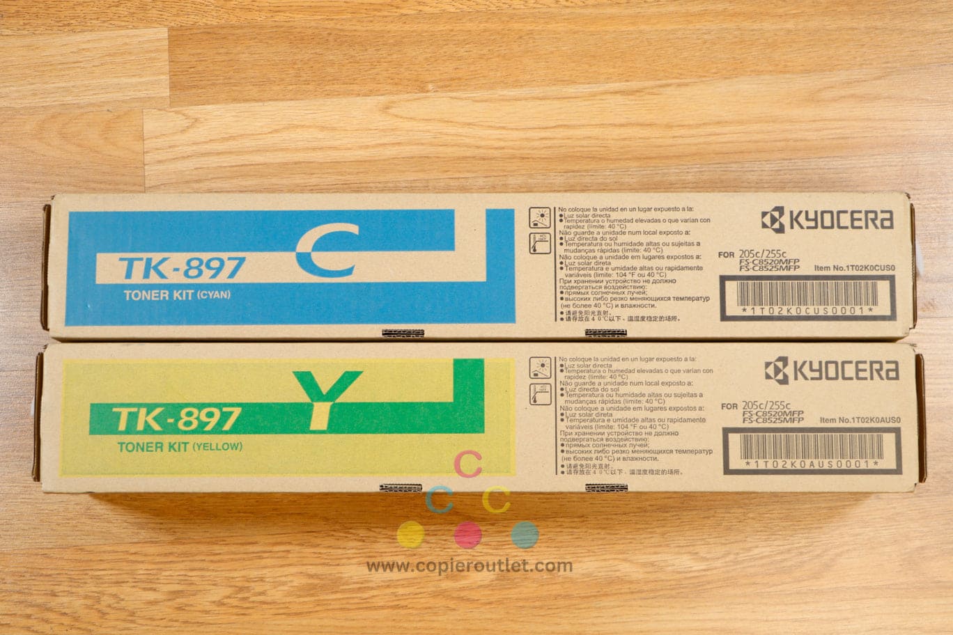 Kyocera TK-897 CY Toner Kits Kyocera FS-C8520MFP FS-C8525MFP TASKalfa 205c 255c