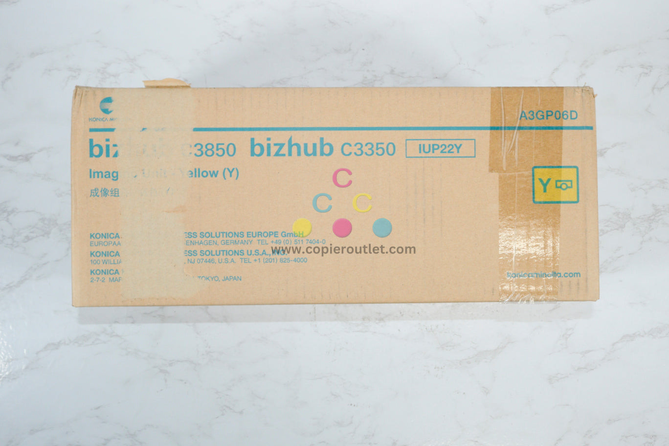 New OEM Konica Minolta bizhub C3850,C3350 Yellow Imaging Unit IUP22Y, A3GP06D