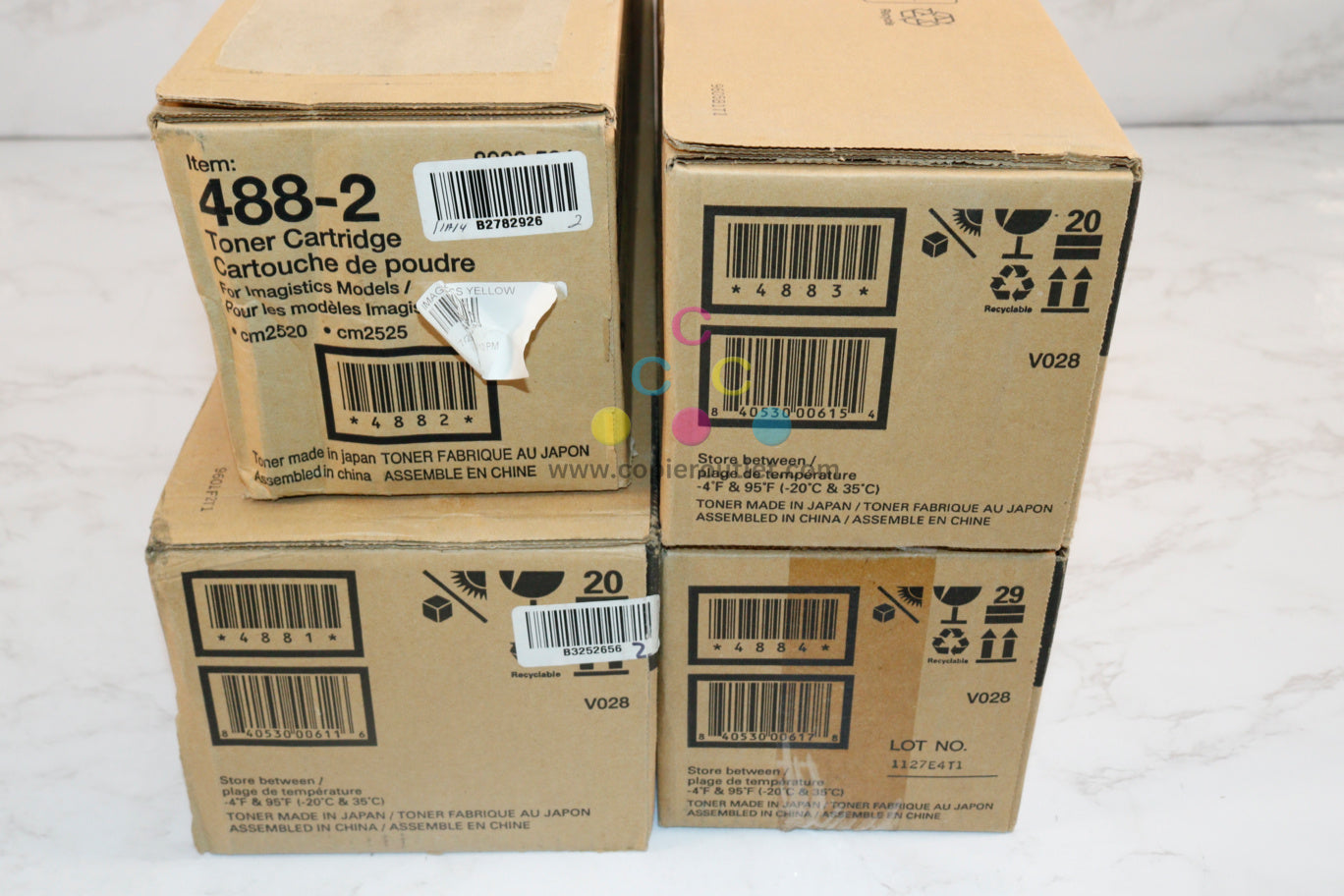 4 Cosmetic OEM Oce / Imagistic CM2520 CMYK Toner Cartridges 488-1,488-2,488-3,488-4